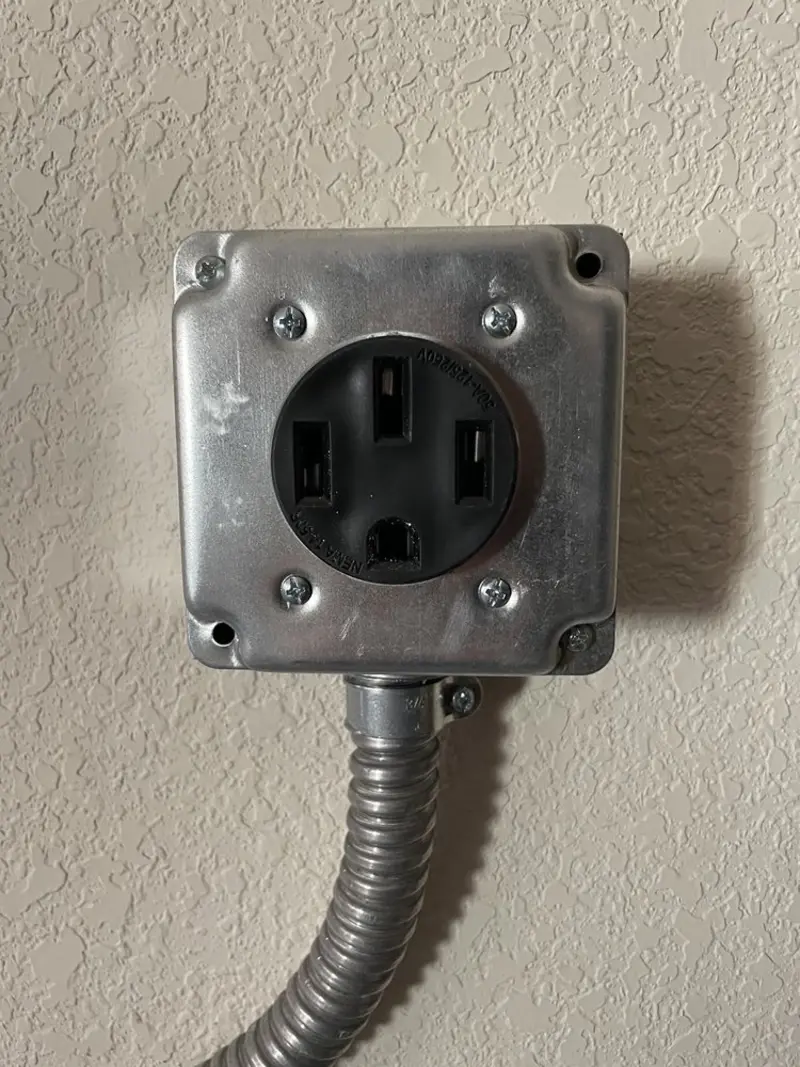 NEMA 14-50 outlet installed for Electrical Panel Upgrade in Moultrie